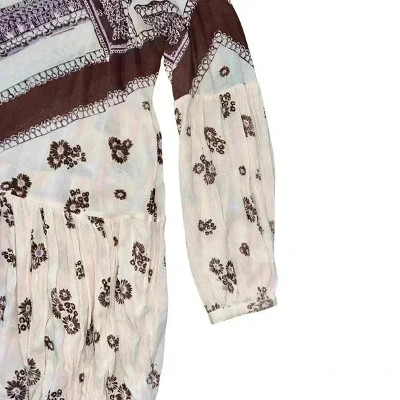 Free People From Your Heart mini long sleeve rayon dress size small - Picture 3 of 8